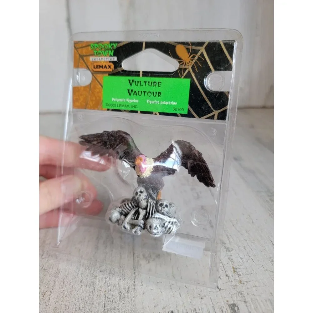 Lemax spooky town‎ Vulture birds scary bones vintage